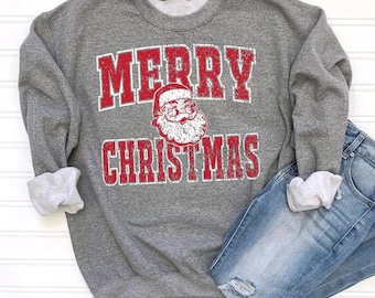 Merry Christmas Santa Sweatshirt: Unisex Holiday Season Shirt