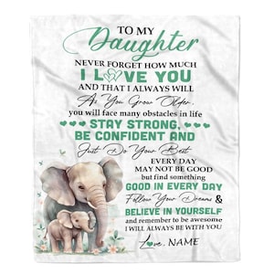 Personalized To My Daughter I Love You Forever Blanket, Daughter Birthday Gifts, Graduation Christmas Customized Fleece Throw Blanket