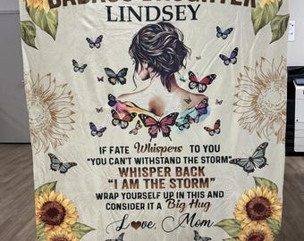 Personalized 'To My Badass Daughter' Blanket: Gift from Dad/Mom