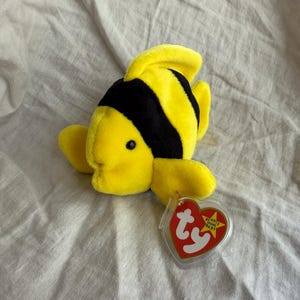 RARE Bubbles Beanie Baby 1995 – PVC Pellets, Tag Error, MINT