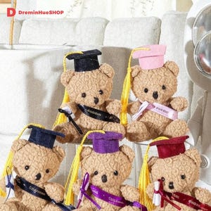 Graduation Teddy Bear Gift – Plush Bear with Cap & Diploma – Congrats Gift for Kids, Girls, Boys – 5.1" Graduation Keepsake
