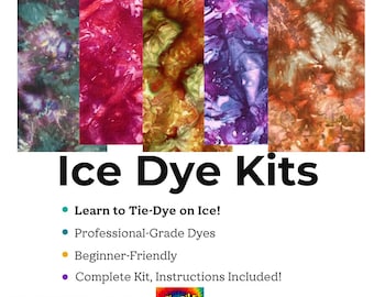 Tie-Dye with Ice. Professional-Grade Complete Kit, Beginner Friendly! Deep Space Inspired Palette!