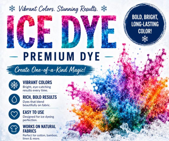 Tie-Dye with Ice. Dye Only, Professional-Grade