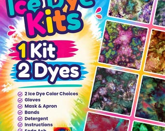 Tie-Dye with Ice.  2 Color Choices. Professional-Grade, Complete Kit.