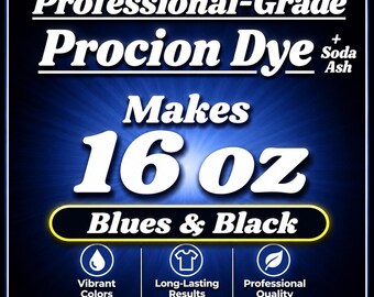 Procion Mx Fiber-Reactive Dye + Soda Ash! Professional-Grade, Vibrant Colors! Blues & Black!