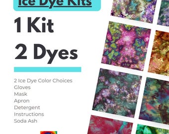 Tie-Dye com Gelo. 2 opções de cores. Kit completo de qualidade profissional.