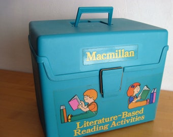 Vintage Macmillan Teacher's Learning Aid Home School Reading Activities Storage Case Literature Based Study for Children