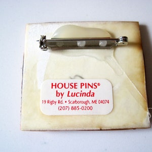 Vintage House Pins® by Lucinda Handmade Collectible House Cat Pin for Homeless Help Charity 1980's-90's image 4