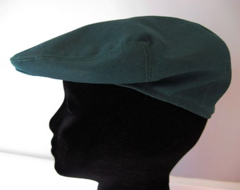 Vintage Made in England Newsboy Cap British Green Size 7 5/8 Cable Car Clothiers  San Francisco Robert Kirk LTD