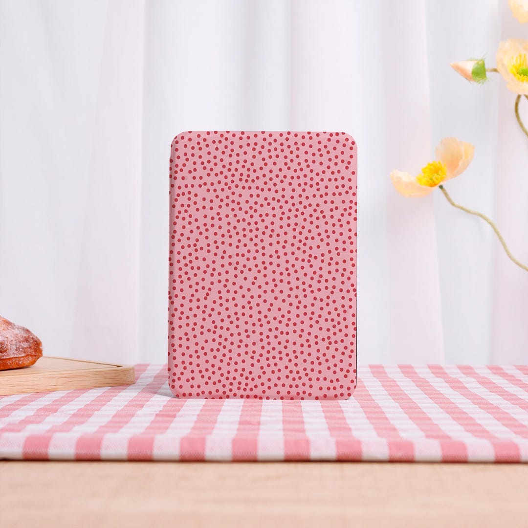 Pink Polka Dots Collage Kindle Case Auto Wake/sleep Case for Kindle ...
