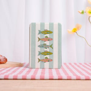 Green Stripe Fishes Kindle Case Auto Wake/Sleep Case for Kindle 11/12th,Kindle Colorsoft with Back Clear,Paperwhite 11/12th,Gift for Her