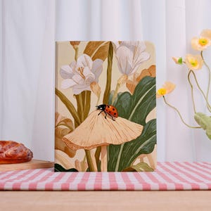 Vintage Ladybug Mushroom iPad Case With Pencil Holder Protective iPad Air Case,iPad Pro Case iPad Mini Case iPad Pro 2025 13/11 iPad A16