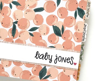 Pregnancy Journal with citrus cover || Makes a great personalized baby gift for all moms - first time moms, single moms, and more.