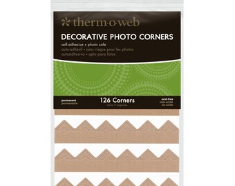 Photo Corners * Kraft Paper * Self-Adhesive * Photo Album Corners * 126 Pieces * Ships Free with Book Purchase