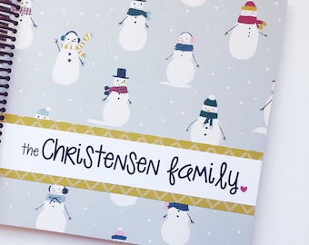 Christmas Card Journal * Christmas Memory Book * Family Holiday Gift * Christmas Scrapbook * Holiday Memory Book * Christmas Teacher Gift