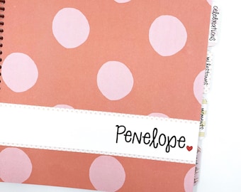 Personalized baby girl baby book | Baby book for all your photos and memories from baby's first year | single mom, two mom families + more