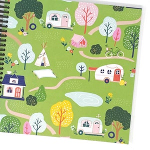 Camping journal + notebook for camping photos and trailer memories | Personalized camping memory book makes a great family gift