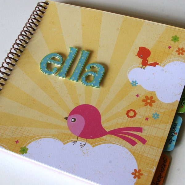 Baby Memory Book Girl/Baby Album Photo Book and Journal - ELLA Design (LAST ONE)