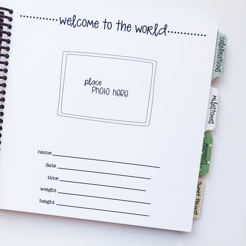 Baby Memory Book Baby Girl Scrapbook Girl Baby Book Baby Etsy