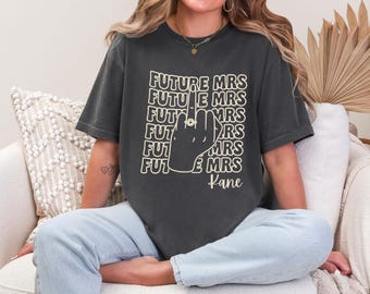 Personalized Future Mrs Shirt, Retro Bachelorette Bride Shirt, Custom Bridal, Bride to be Shirt, Custom Future Mrs Shirt, A126