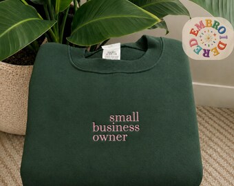 Embroidered Small Business Owner Sweatshirt, Monochrome SBO Crewneck