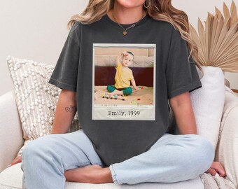 Custom Vintage Photo And Year, Custom Shirt With Picture Personalized 26th Birthday Gift, Vintage 26th Birthday Tee, Fathers Day Gift, A070
