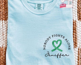 Embroidered Mental Health T-Shirt For Mental Health Awareness, Custom Women Mental Health Tee, Positive Vibes Shirt, E277