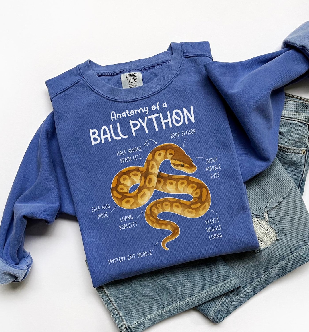 Anatomy of Ball Python Sweatshirt, Reptile Shirt, Funny Snake Lover ...