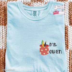 Embroidered Custom Teacher T-Shirt, Custom Teacher Appreciation, E241