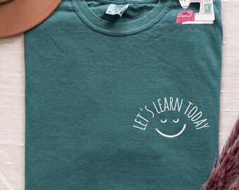Custom Embroidered Teacher T-Shirt, Personalized Gift, Custom Embroidered Gift, E203