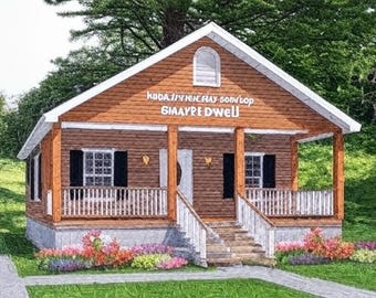 Aangepast klein huis huisbouwplannen smal modern huis met 2 slaapkamers