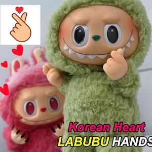 Labubu Korean Heart sign Hands – Detachable 3D Printed Accessory, Funny Pose Part for Labubu Custom Figure