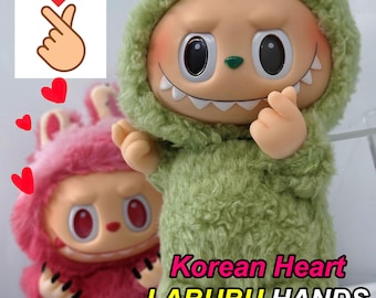 Labubu Korean Heart sign Hands – Detachable 3D Printed Accessory, Funny Pose Part for Labubu Custom Figure