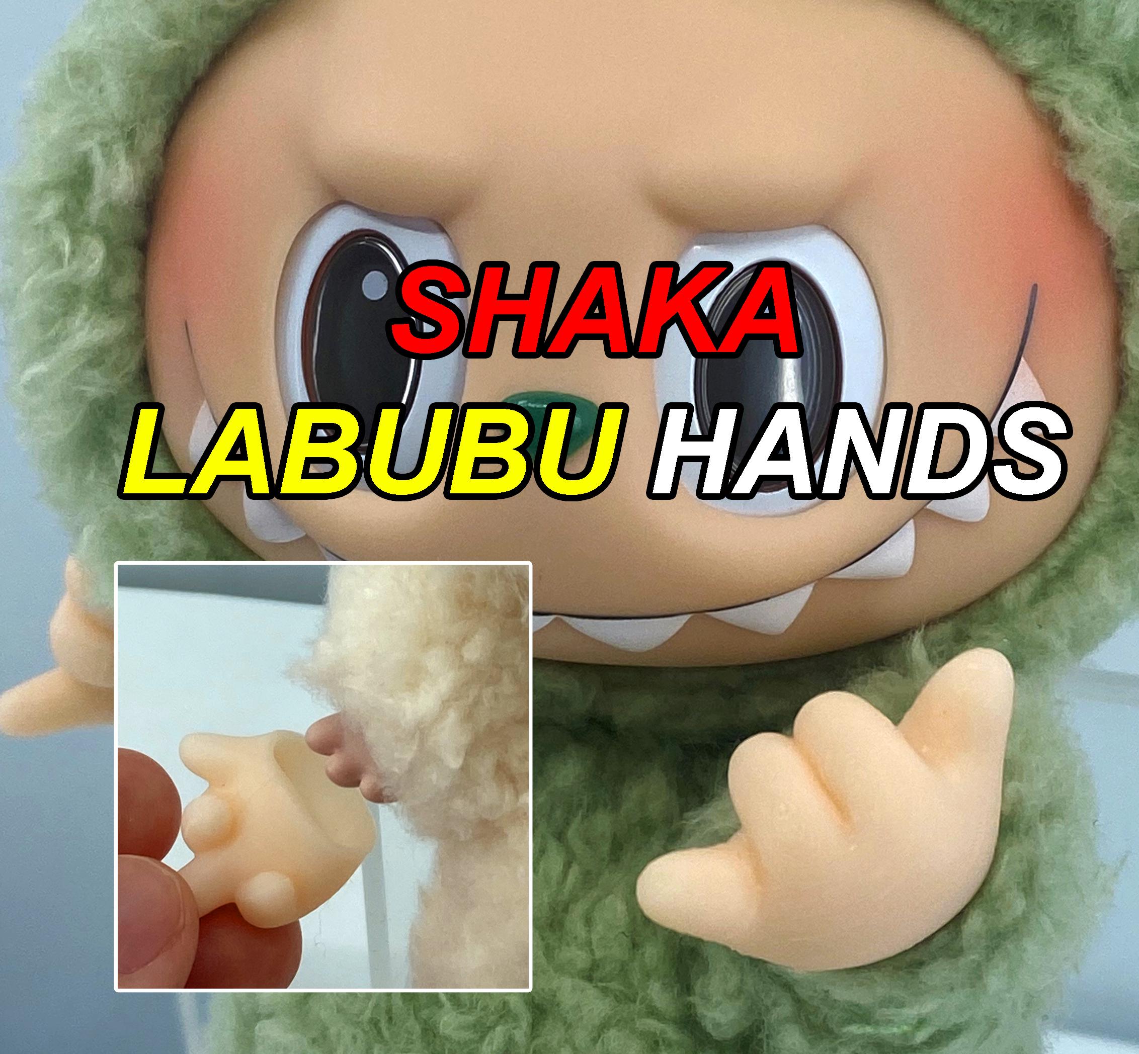 Labubu Shaka Hands - Abnehmbares 3D gedrucktes Zubehör, Zubehör für Labubu Custom Figure