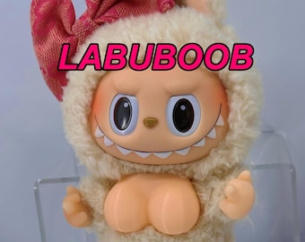 Labuboob Decoration - Detachable 3D Printed Accessory, Funny Labubu Custom Figure