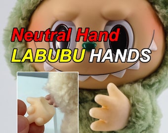 Labubu Neutral Hands – Detachable 3D Printed Accessory, accessories for Labubu Custom Figure