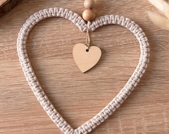 Heart Wall Decor | Door Wreath | Door Decor | Love Boho Decor | Wall Hanging | Macrame | Decoration | Window Decor | Gift | Gift Idea | Handmade