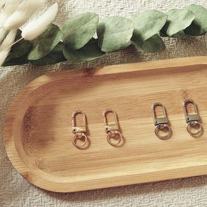 Carabiner | Snap hook | Keychain | Carabiner for cell phone chains | Craft supplies | Clasp | DIY | Rotatable | Gold | Silver