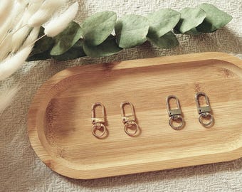Carabiner | Snap hook | Keychain | Carabiner for cell phone chains | Craft supplies | Clasp | DIY | Rotatable | Gold | Silver