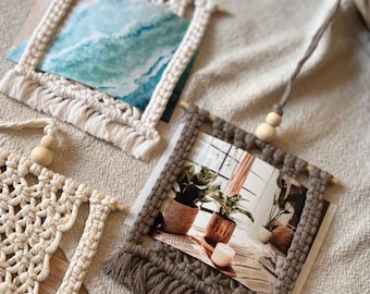 Macrame photo holder | Photo wall | Wedding | Boho picture frame | Polaroid photo wall hanging decoration | Vintage | Gift idea | Present | Handmade