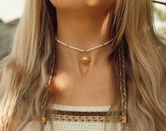 Sun Necklace | Sun Necklace | Boho Necklace | Gold | Gift Idea | Gift for Her | Festival Jewelry | Minimalist | Handmade