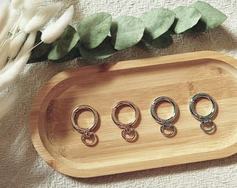Carabiner | Snap hook | Keychain | Round carabiner | Craft supplies | Clasp | DIY | Rotatable | Gold | Silver | Zinc