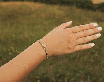 Charm bracelet | Beaded bracelet | Boho bracelet | Brass | Gold | Gift idea | Gift for her | Festival jewelry | Handmade