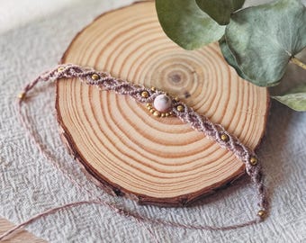 Macrame Boho Choker | Anklet | Macrame Necklace | Personalizable | Gemstone | Festival Jewelry | Gift Idea | Handmade | Vegan