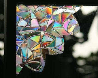 Sonnenfänger Sticker Suncatcher Blume Fensterecke Selbstklebendes Fensterbild Regenbogen Geschenk für Familie und Freunde