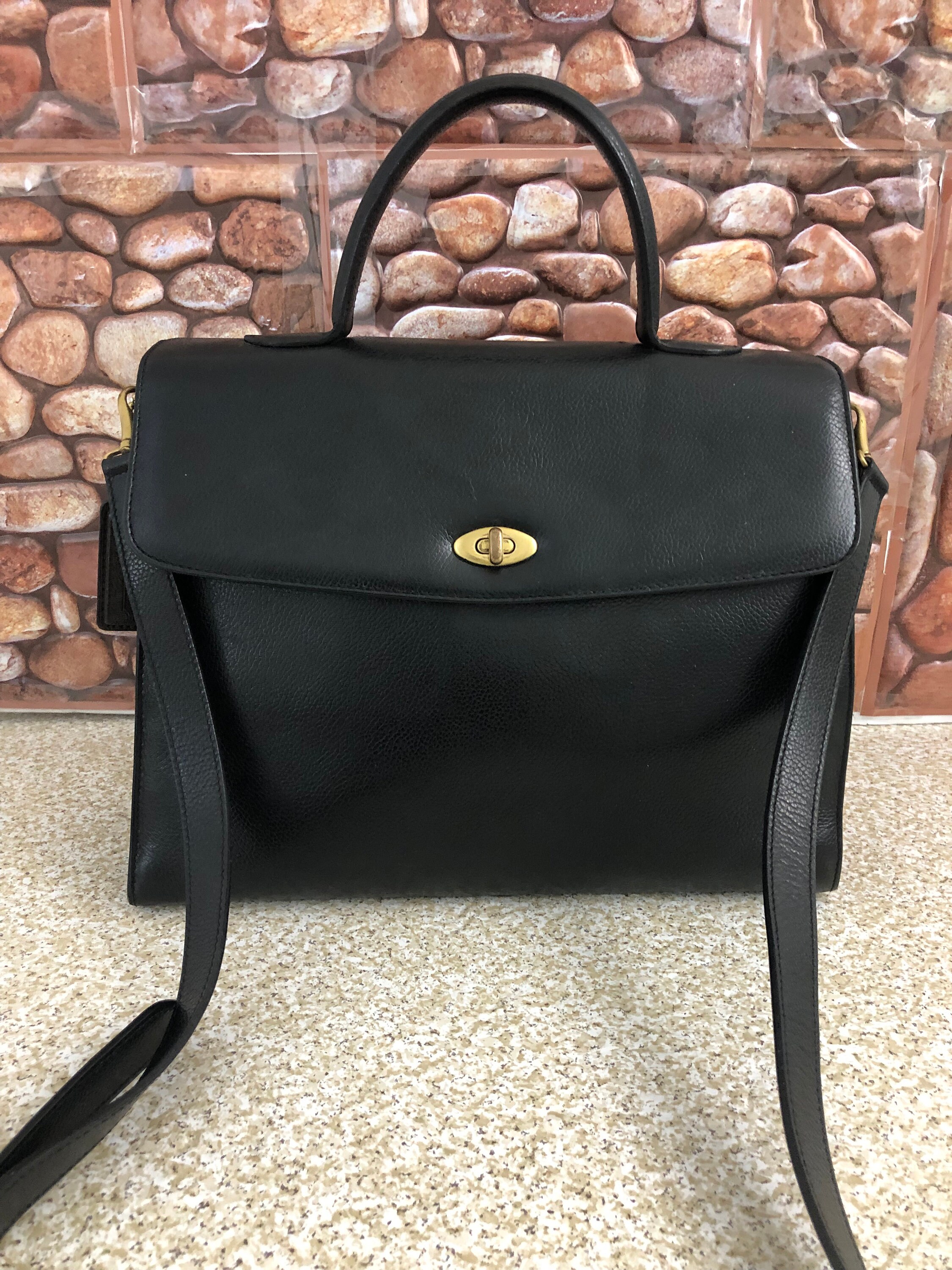 Every Thing Must Go Sale Vintage Coach Black Pebbled Leather 