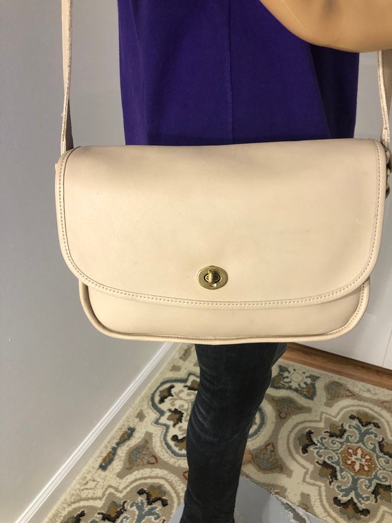 Every Thing Must Go Sale Vintage Coach Ivory Lather Cross