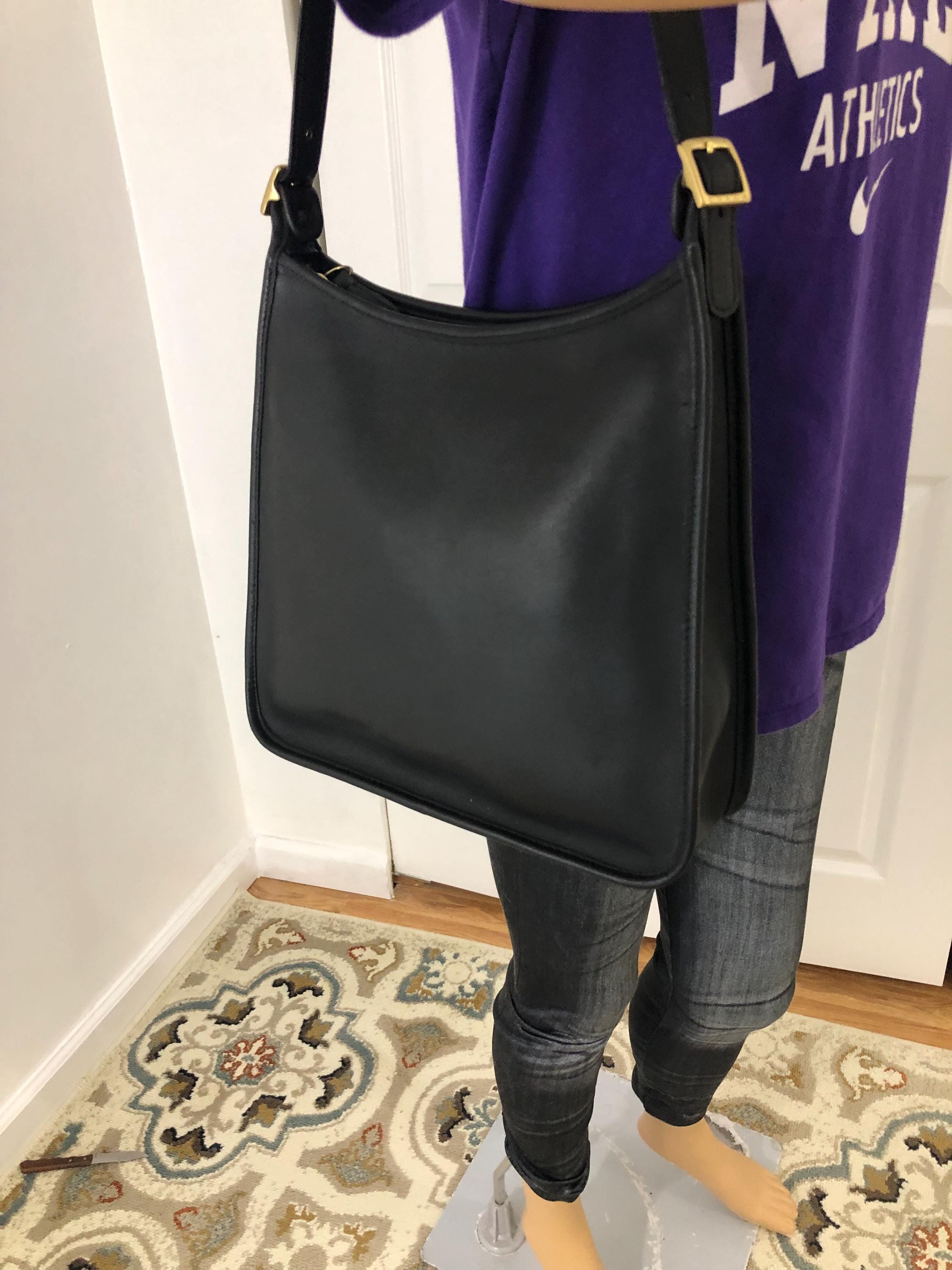 Holiday Deals ! Vintage Coach Black Leather Andrea Slim Hobo