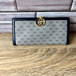 Vintage Blue Gucci Wallet - Etsy