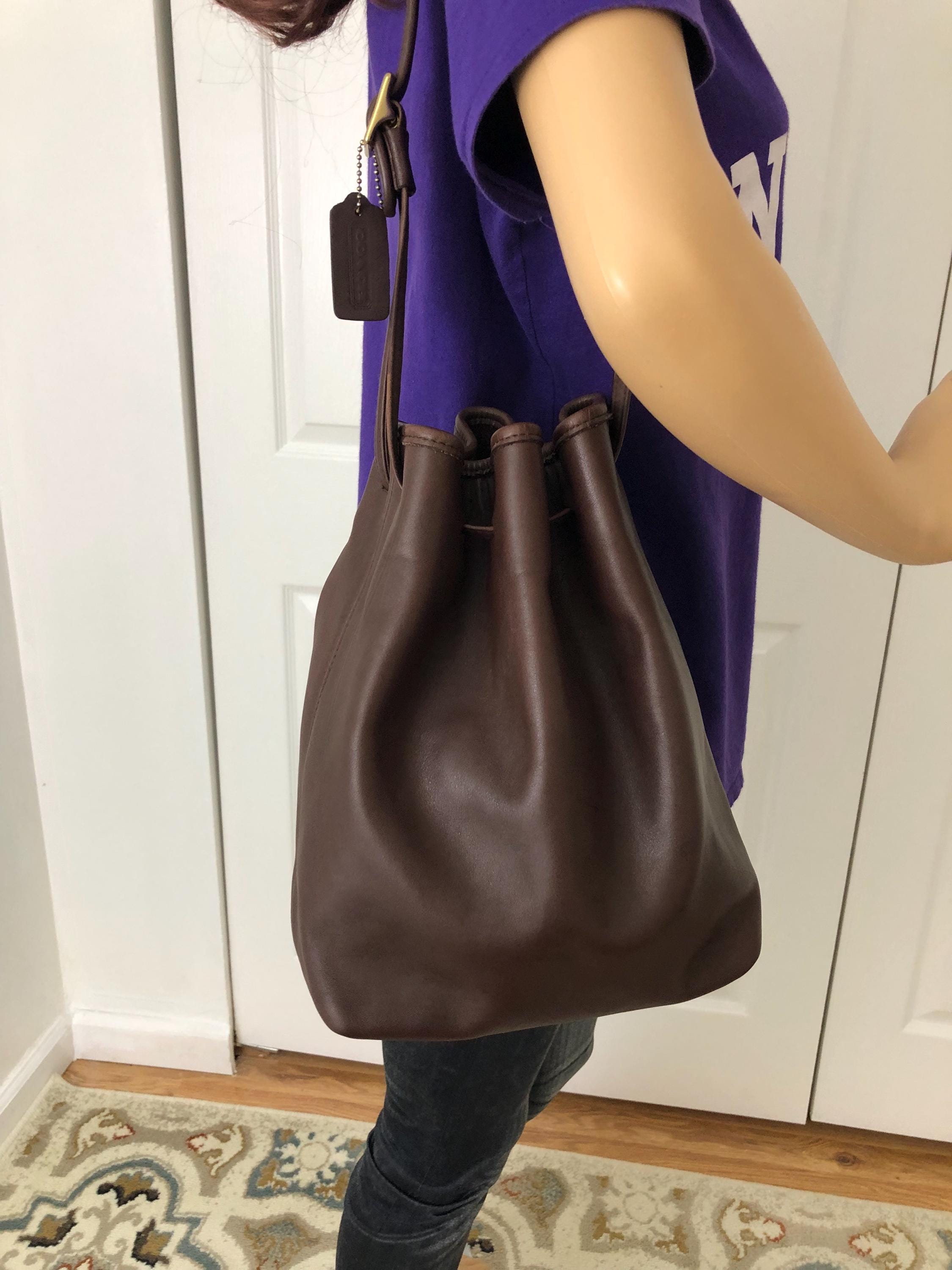 Vintage coach- Brown Leather Bucket Bag